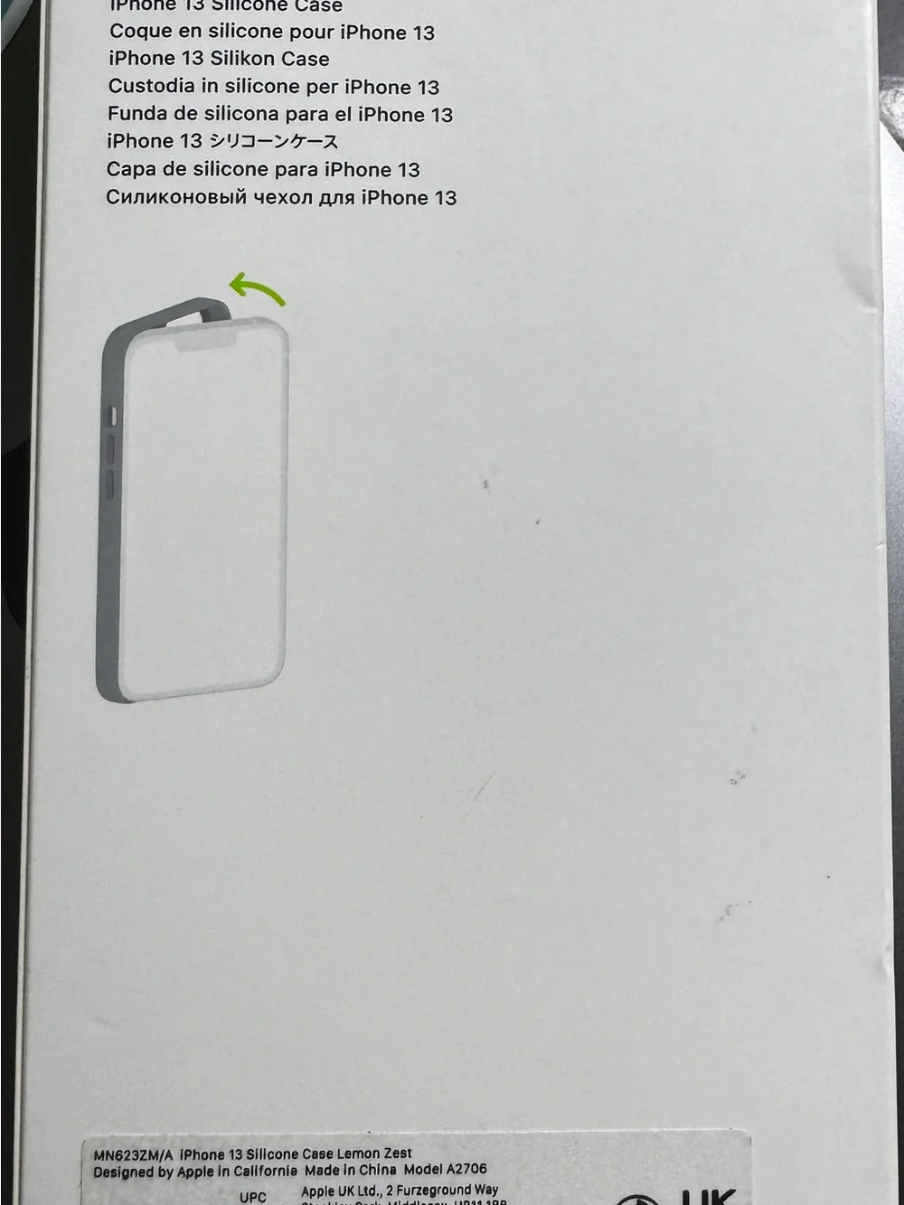 Apple iPhone 13 Silicone Case in Lemon Zest